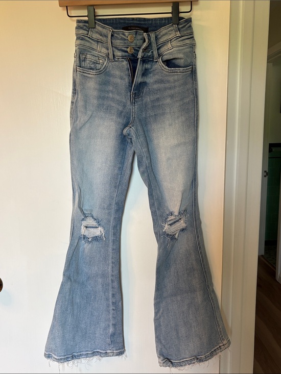 Flying Monkey Denim - Flying Monkey High Rise Flare Jeans - Blue